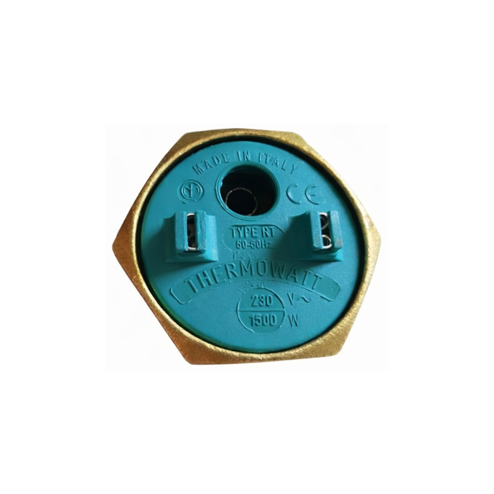 Gracias a su fabricación en titanio, esta resistencia garantiza una altísima resistencia a la corrosión, lo que se traduce en una mayor vida útil del equipo y un funcionamiento estable a lo largo del tiempo. Es la solución perfecta para quienes buscan un recambio fiable, duradero y de alto rendimiento para su sistema de agua caliente sanitaria.